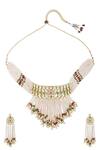Buy_Zevar By Geeta_Gold Plated Kundan Bead Choker Set_at_Aza_Fashions