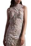 Buy_Abhishek Sharma_Pink Organza, Net Round Textured Short Dress_Online_at_Aza_Fashions