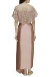 Shop_Divya Kanakia_Pink Sequin Off Shoulder Embellished Draped Gown _at_Aza_Fashions
