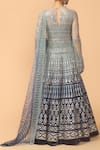 Shop_Tarun Tahiliani_Blue Tulle Round Embroidered Anarkali Set _at_Aza_Fashions