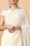 Buy_Tarun Tahiliani_Off White Raw Silk Round Embroidered Saree Set _Online_at_Aza_Fashions