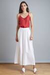 Buy_Anomaly_White Cotton Silk Palazzos_at_Aza_Fashions