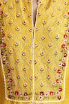 Buy_Sue Mue_Yellow Handloom Maheshwari Cotton Round Kurta Set _Online_at_Aza_Fashions