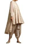 Sue Mue_Beige Kora Round Embroidered Kurta Set _Online_at_Aza_Fashions