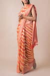 Buy_Ekaya_Orange Handwoven Banarasi Saree_at_Aza_Fashions