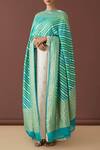 Buy_Ekaya_Blue Georgette Handwoven Dupatta_at_Aza_Fashions