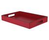 Sammsara_Red Pu Leather Rectangle Tray_Online_at_Aza_Fashions