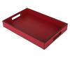 Buy_Sammsara_Red Pu Leather Rectangle Tray_Online_at_Aza_Fashions