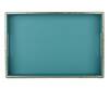 Shop_Sammsara_Blue Pu Leather Rectangle Tray_at_Aza_Fashions