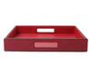 Shop_Sammsara_Red Pu Leather Square Tray_Online_at_Aza_Fashions