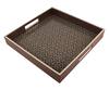 Sammsara Brown Pu Leather Ceylon Serving Tray at Aza Fashions Sammsara_Brown Pu Leather Ceylon Serving Tray_at_Aza_Fashions