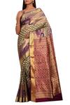 Buy_Samyukta Singhania_Grey Kanchipuram Silk Saree_at_Aza_Fashions