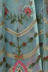 Sonali Gupta_Blue Organza Tie-up Neck Embroidered Kurta Gharara Set  _at_Aza_Fashions