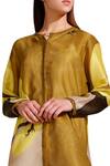 Buy_AMPM_Yellow Chanderi Shirt_Online_at_Aza_Fashions