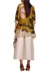 Shop_Ampm_Green Chanderi Printed Jacket_at_Aza_Fashions