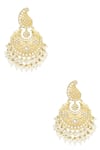 Buy_Auraa Trends_Gold Plated Kundan Chandbalis_at_Aza_Fashions