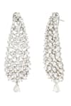 Auraa Trends_Silver Plated Crystal Long Earrings _Online_at_Aza_Fashions