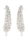 Buy_Auraa Trends_Silver Plated Crystal Long Earrings _Online_at_Aza_Fashions