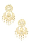 Buy_Auraa Trends_Gold Plated Kundan Danglers_at_Aza_Fashions