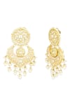 Auraa Trends_Gold Plated Kundan Danglers_Online_at_Aza_Fashions