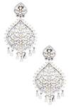 Buy_Auraa Trends_Silver Plated Crystals Danglers_at_Aza_Fashions