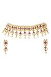 Buy_Auraa Trends_Kundan Choker Jewellery Set_at_Aza_Fashions