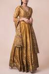 Buy_Ekaya_Yellow Dupion Silk Printed Lehenga Set_at_Aza_Fashions