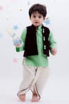 Buy Fayon Kids Wine Cotton, Crepe Embroidery Nehru Jacket Kurta Set at Aza Fashions Buy_Fayon Kids_Wine Cotton, Crepe Embroidery Nehru Jacket Kurta Set _at_Aza_Fashions