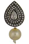 Just Shradha's_Gold Plated Crystal Drop Studs_Online_at_Aza_Fashions