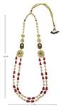 Just Shradhas_Gold Plated Kundan Stone Long Necklace_Online_at_Aza_Fashions