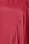 Ankita_Red Dull Satin One Shoulder Dress  _at_Aza_Fashions