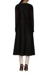 Shop_Varun Bahl_Black Viscose Georgette Round Flared Kurta Set_at_Aza_Fashions