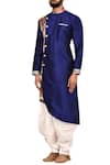 Buy_Arihant Rai Sinha_Blue Cotton Printed Kurta Set_Online_at_Aza_Fashions