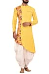 Buy_Arihant Rai Sinha_Yellow Silk Printed Kurta Set _at_Aza_Fashions