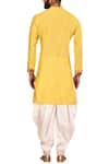 Shop_Arihant Rai Sinha_Yellow Silk Printed Kurta Set _at_Aza_Fashions