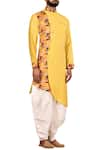 Arihant Rai Sinha_Yellow Silk Printed Kurta Set _Online_at_Aza_Fashions