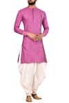 Buy_Arihant Rai Sinha_Pink Terry Rayon Kurta Dhoti Pant Set_at_Aza_Fashions