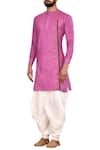Buy_Arihant Rai Sinha_Pink Terry Rayon Kurta Dhoti Pant Set_Online_at_Aza_Fashions