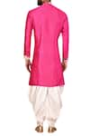 Shop_Arihant Rai Sinha_Pink Silk Kurta Dhoti Pant Set _at_Aza_Fashions