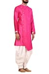 Arihant Rai Sinha_Pink Silk Kurta Dhoti Pant Set _Online_at_Aza_Fashions