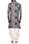 Shop_Arihant Rai Sinha_Grey Silk Printed Kurta Set_at_Aza_Fashions