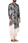 Arihant Rai Sinha_Grey Silk Printed Kurta Set_Online_at_Aza_Fashions