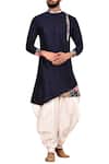 Buy_Arihant Rai Sinha_Blue Silk Kurta Pant Set_at_Aza_Fashions