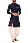 Buy_Arihant Rai Sinha_Blue Silk Kurta Pant Set_at_Aza_Fashions