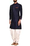 Buy_Arihant Rai Sinha_Blue Silk Kurta Pant Set_Online_at_Aza_Fashions