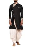 Buy_Arihant Rai Sinha_Black Silk Kurta Pant Set _at_Aza_Fashions