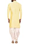 Shop_Arihant Rai Sinha_Yellow Silk Kurta Cowl Pant Set_at_Aza_Fashions