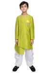 Buy_Kids Lane_White Embroidered Kurta Set For Boys_at_Aza_Fashions