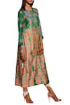 Buy_Swati Vijaivargie_Green Silk Round Shibori Kurta _at_Aza_Fashions