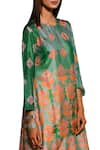 Shop_Swati Vijaivargie_Green Silk Round Shibori Kurta _at_Aza_Fashions